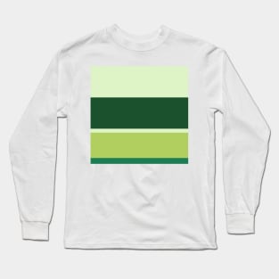 A striking joint of Dark Sea Green, Seafoam Blue, Tea Green, Pine and Light Olive stripes. Long Sleeve T-Shirt